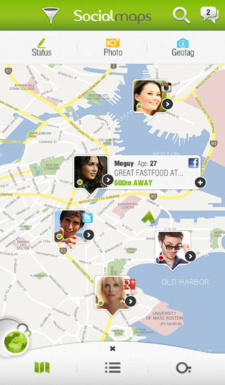 Social Maps iOS app Social Maps iOS app